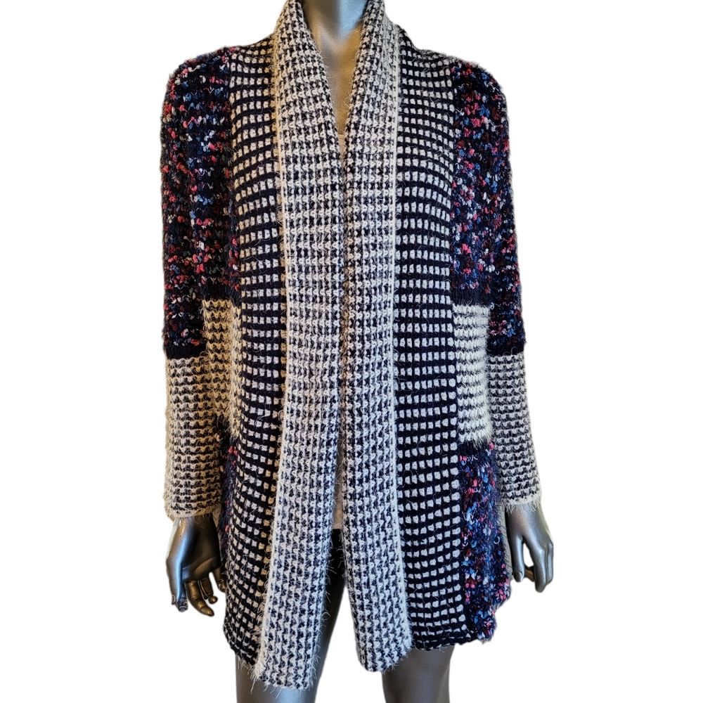 127. FDJ Cardigan Sweater Warm & Fuzzy - Size Medium